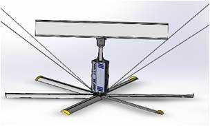 ศูนย์ออกกําลังกาย HVLS ขนาดใหญ่ 5 ใบกล่องเกียร์พัดลมเพดาน 3