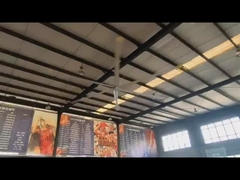 แฟน HVLS อุตสาหกรรมขนาดใหญ่ 7.3m 24FT มีมอเตอร์ PMSM และฟังก์ชันประหยัดพลังงาน