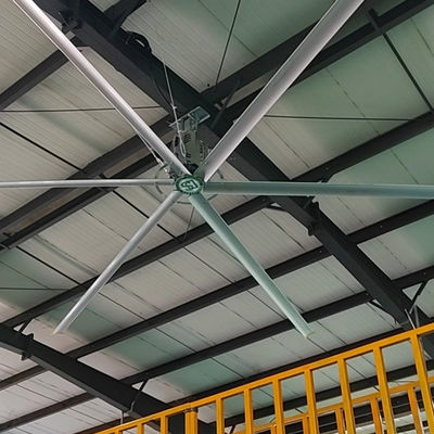ราคาดี CCC CE ISO Hvls เครื่องพัดลมเพดานอุตสาหกรรมที่มีใบเหล็กเหล็กอัลลูมิเนียม ออนไลน์