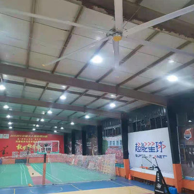 ราคาดี การควบคุมปุ่ม การปรับไว แฟนอุตสาหกรรม HVLS ขนาดใหญ่ สําหรับการปรับอากาศห้องออกกําลังกาย ออนไลน์