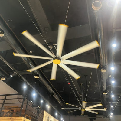 เครื่องควบคุม HVLS เครื่องระจายอากาศอุตสาหกรรมที่มีระดับเสียงต่ํา ≤ 38db