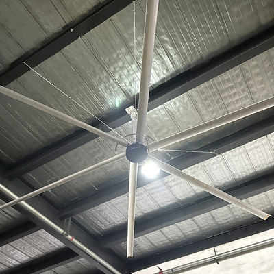 ราคาดี PMSM เครื่องขับเคลื่อนไฟฟ้าขนาดใหญ่ HVLS พัดลมเพดานสําหรับโรงงานผลิตสายไฟฟ้า ออนไลน์