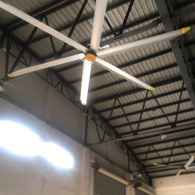 ราคาดี 5เครื่องระบายอากาศอุตสาหกรรมเพดาน HVLS ขนาด.0m 16FT สําหรับการเย็นอากาศ 0.75KW รวมมอเตอร์ PMSM ออนไลน์