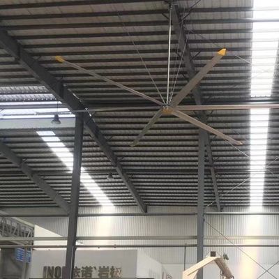 พลังงาน 5Pcs Al-Mg Alloy Blade 7.3m 24FT อุตสาหกรรม HVLS Fan สําหรับการเย็นและอากาศโรงเก็บ