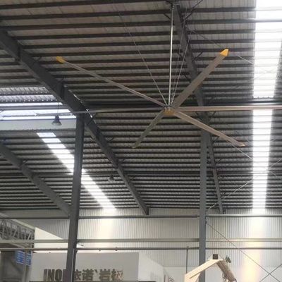 ราคาดี 380V/220V 1.5KW HVLS พัดลมเพดานอุตสาหกรรมสําหรับการประหยัดพลังงานในการเย็นในคลังสินค้า ออนไลน์