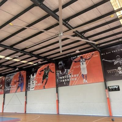 ราคาดี 24FT 1.5KW พลังงานกล่องเกียร์ยักษ์อุตสาหกรรม HVLS พัดลมเพดานสําหรับการเย็นอากาศคลังสินค้า ออนไลน์