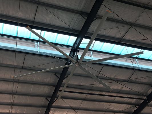 ราคาดี พัดลมแกน พัดลมเพดานอุตสาหกรรมขนาดใหญ่ Hvls พัดลมเพดานอุตสาหกรรมขนาด 7.3m กว้าง วัสดุ Al-Mg Alloy Blade ออนไลน์