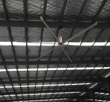 ราคาดี Pmsm พลังงานขนาดสูง พลังงานพัดลม HVLS ที่ติดกับเสา ออนไลน์