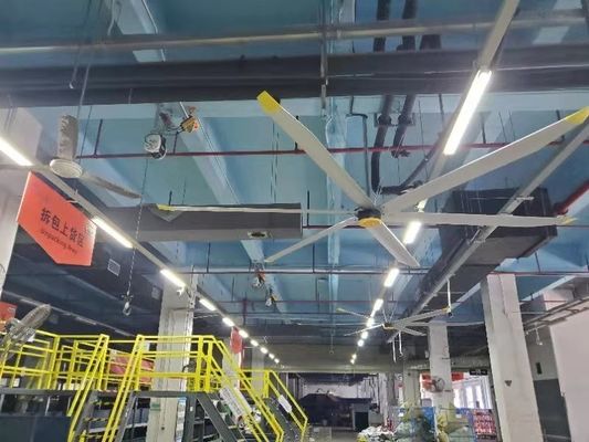 ราคาดี พัดลมเพดานขนาดใหญ่ PMSM HVLS ขนาด 7.3m สําหรับการปรับอากาศ ออนไลน์